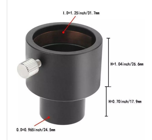 Adaptador 0.965 A 1.25 Ocular Telescopio Astronomia
