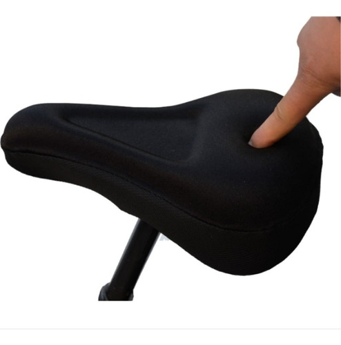 Almohadilla De Lycra Para Asiento De Bicicleta Color Negro