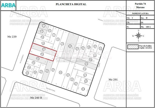 Imagen 8 de 8 de Terreno Lote En Venta Ubicado En Moreno, G.b.a. Zona Oeste
