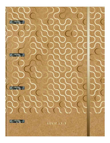 Fichário Caderno Argolado Kraft Gold C/ 6 Divisórias 80 Fls Cor Capa 1