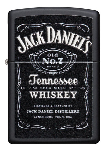 Encendedor Zippo Negro Jack Daniel's Texturas 3d