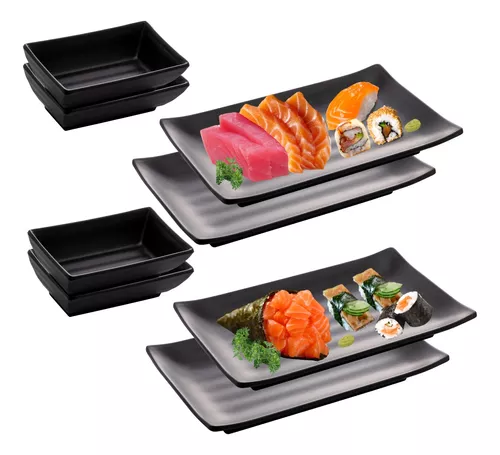 Kit Para 6 Pessoas Jogo Jantar Comida Japonesa Sushi Barca