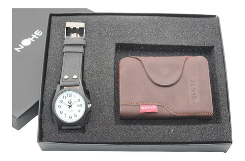 Cartera Y Reloj Hombre  Set De Regalo, Estuche