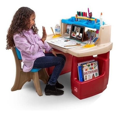 Escritorio, Mesa Para Niños Step2 - De Lujo Con Silla