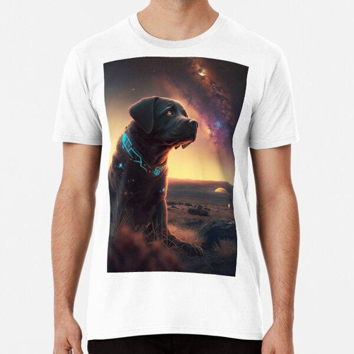 Remera Cute Space Dog - Ciencia Ficción Algodon Premium