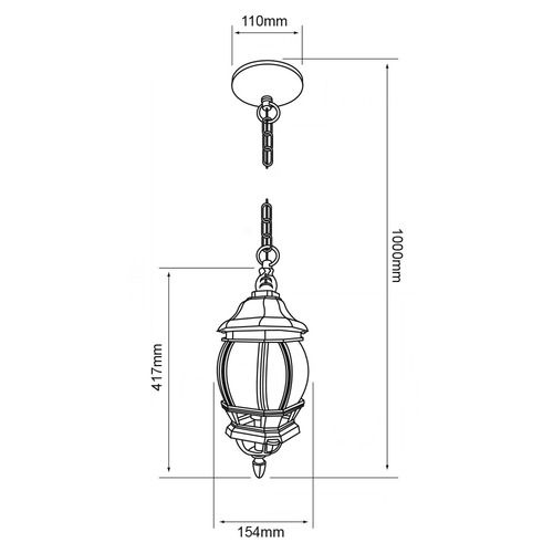 Imagen 2 de 2 de Lampara De Exterior Aplicación Suspendido Decorativa 26 W
