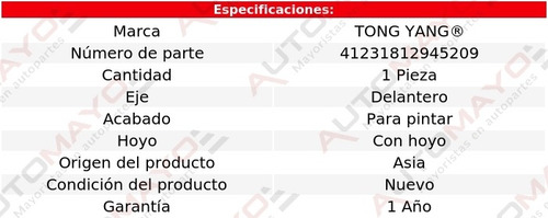 Una Defensa Delantera P/pintar Tong Yang Monza 01-03