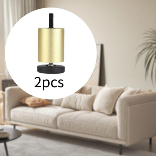 2 Piezas De Muebles Ajustables Patas Sofá Pies 12 Cm Oro
