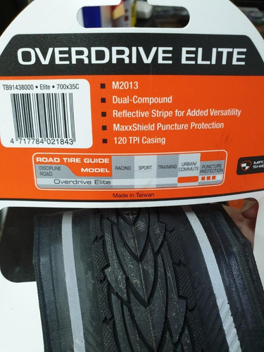 Imagen 3 de 5 de Cubierta Maxxis Overdrive Elite 700x35c Kevlar / Max Shield