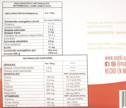 Imagen 7 de 7 de Harina De Quinoa 500g · Vegana · Keto · Sin Gluten · Natural