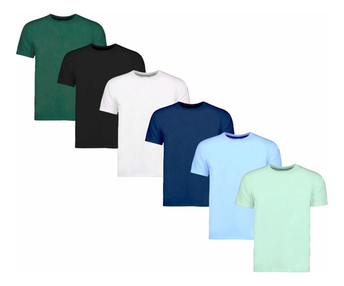 Set Playeras Mayoreo Colores Basic Hombre 6pz Suave/cómoda