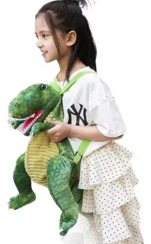 Mochila Dinosaurio Peluche T-rex Niños Back Pack Portatil