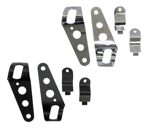 Set De Brackets Soporte Metálico Para Foco Delantero De Moto