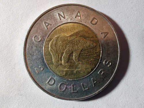 Moneda Canadá 2 Dollar 2004 Oso (x1004