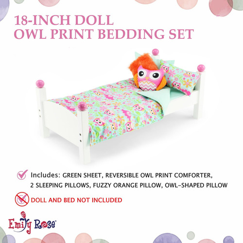 Juego De Ropa De Cama Emily Rose, Muñeca De 18 Pulgadas, Dis