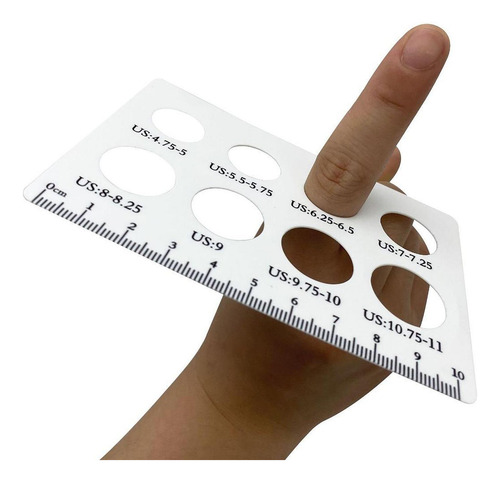 10 Piezas De Tarjetas Medidoras De Tamaño De Anillo,