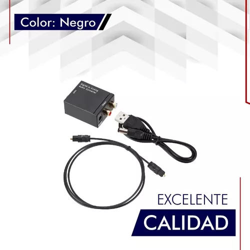 Convertidor De Audio Digital Óptico A Rca + Cable Toslink
