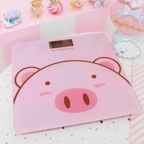 Bascula Digital Puerquito Pig Kawai Exacta Cristal Templado