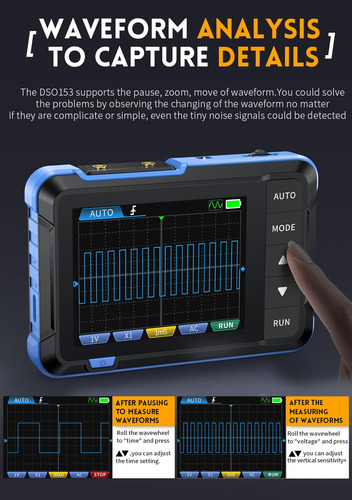 Sonda Dso153 Plus 10x Osciloscopio 2 En 1 Portátil