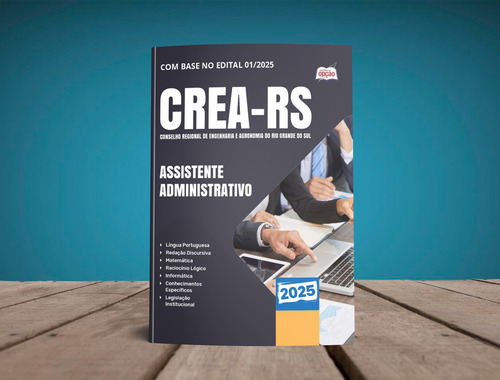 Apostila Completa Assistente Administrativo - Crea Rs 2025 - Editora Opção