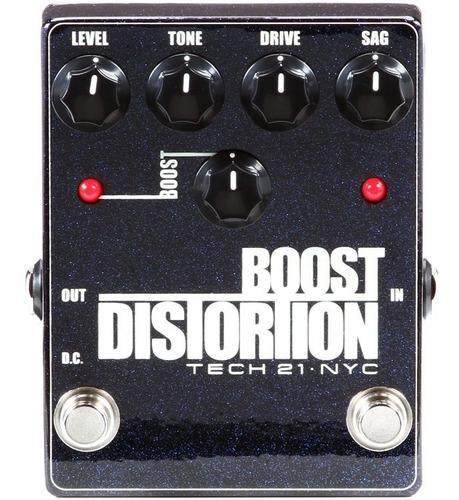 Pedal Tech 21 Analog Distortion Clean Boost Metallic Series