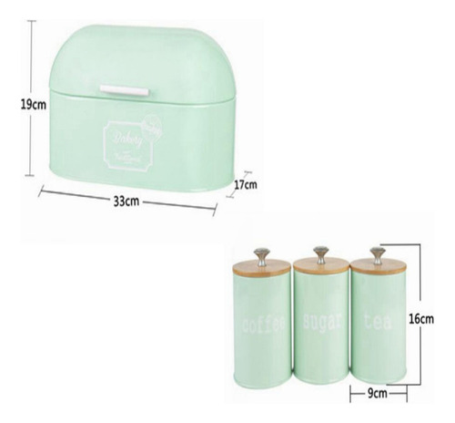 New,, Caja De Metal Pan + Caja De Almacenamiento -