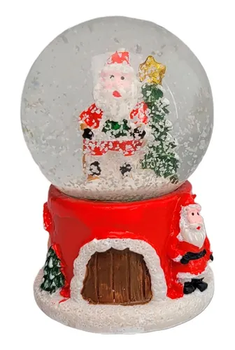 Globo Bola De Nieve Vidrio Navidad Papa Noel Decoracion 