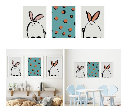 3 Uds., Póster De Pintura, Lienzo, Pared, Imagen De Animal