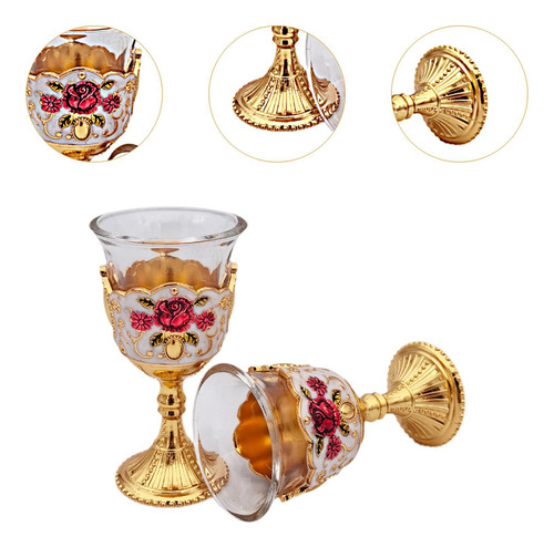 2 Piezas Vintage Mini Taza De Comunión Portátil Para Bar