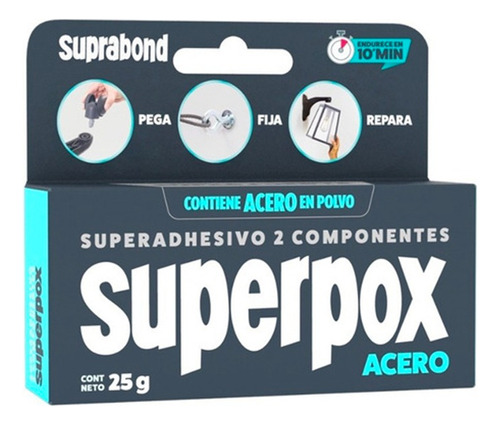 Super Adhesivo Suprabond 2 Componentes Con Acero En Polvo