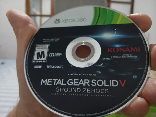 Jogo Xbox 360 Metal Gear Solid V Ground Zeroes M.fisica Leia (Usado)