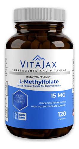 Vitajax L Metilfolato 15mg 120 Cápsulas Alta Potencia