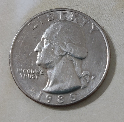 Moneda Cuarto De Dólar (1986)