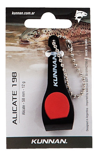 Pinza Para Pesca Alicate Metálico Kunnan Desata Nudos Color Negro