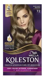 Tinte Wella Koleston Coloracion En Crema Tono 72 Rubio Mate