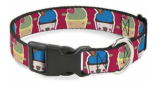 Cat Collar Breakaway Happy Cupcakes Dots Pink Green 8 To 12 