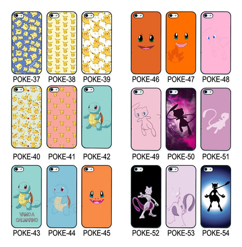 Funda Pokemon Pikachu Compatible Con Tecno Spark Pova Negro Infinix Hot 50 Pro 4g