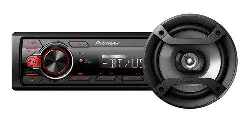 Combo Pioneer Mxt S216bt Radio Bluetooth + Parlantes 6 200w