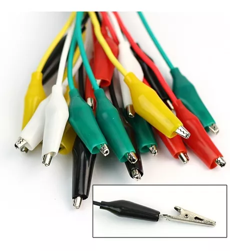 Pinzas Cocodrilo 20pcs Con Cable - Electroimporta