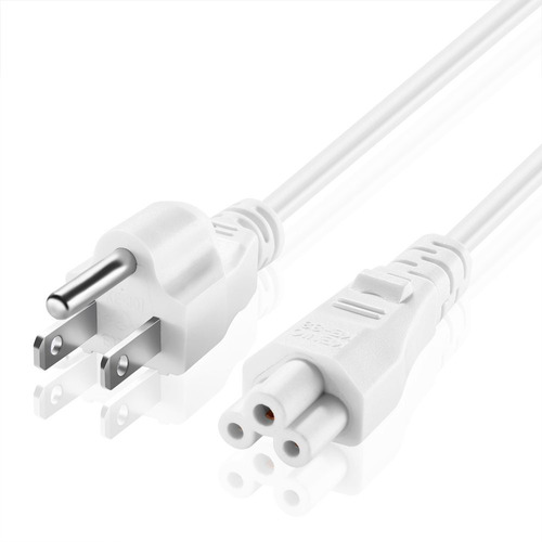 Cable Poder C5 Tipo Trebol Fuentes Cargadores Blanco 1.5mt