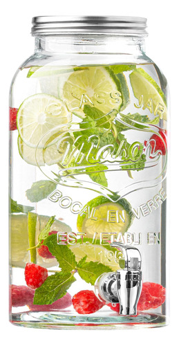 Royalty Art Mason Jar Dispensador De Bebidas Con (1 Galón) D