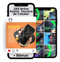 Comprar Pack 249 Artes Canva Assistência Técnica Celular +3 Bônus