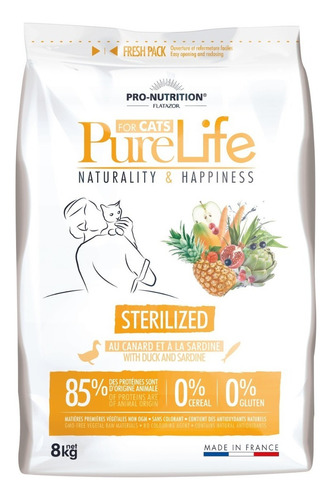 Pro-nutrition Pure Life Gato Sterilized 8kg