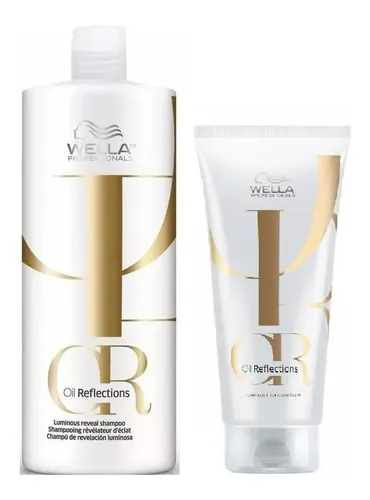 Kit Wella Oil Reflections Shampoo 1 L + Condicionador 200ml