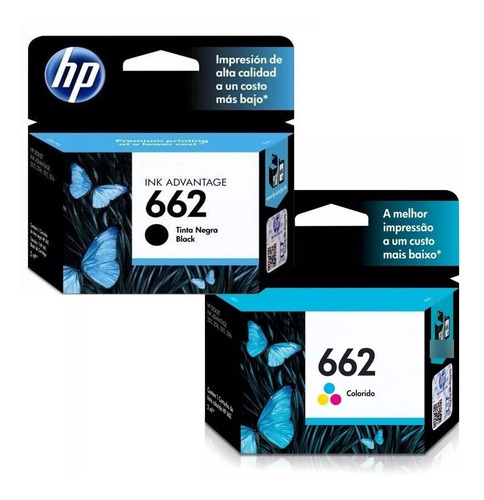 Pack Cartucho Hp 662 Negro + Hp 662 Color Combo