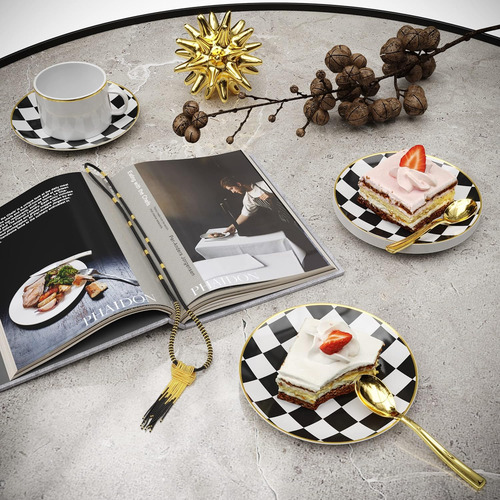 Mini Platos Desechables Para Postre Con Cucharas De Plástico