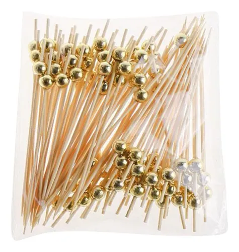 comprar 100 Púas De Cóctel De Bambú Natural Palillos De Dientes Para
