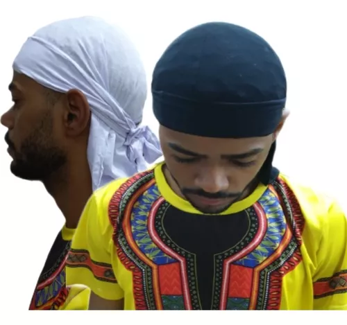 Bandana Durag Preta Tug Touca 360waves Dureg Hiphop Rapper