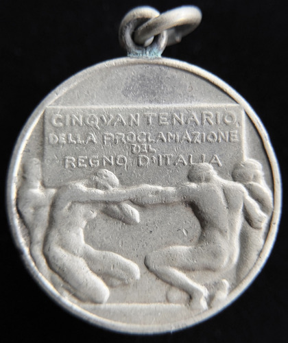 Medalla Italia, Roma. Cincuentenario Del Reino, 1911.