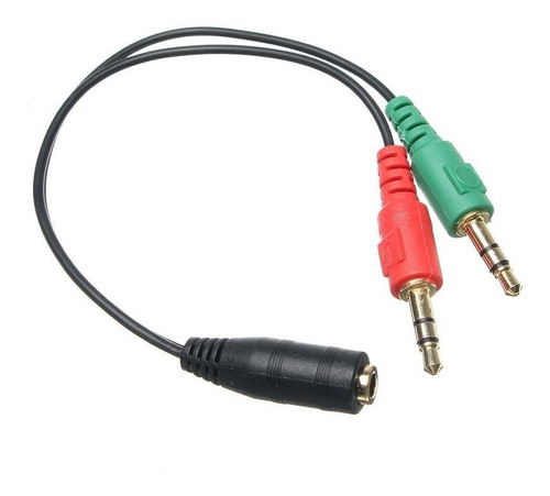 Cable Adaptador De Audio Manos Libres Para Pc Macho Dual 3.5